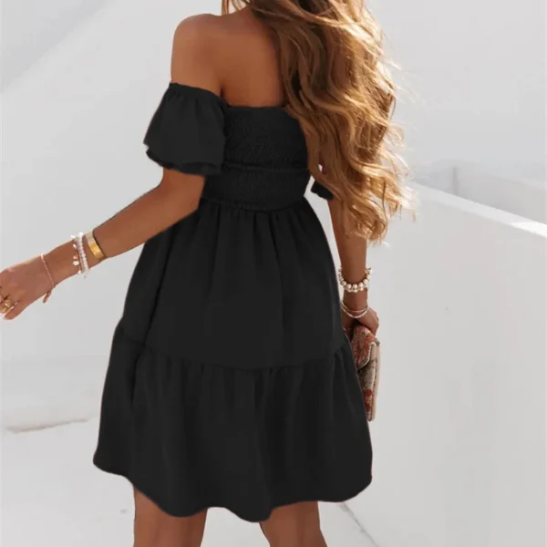 Dresses For Women 2024 Plus Size Summer Dresses For Women 2024 Midi Off Shoulder Puff Sleeve Dress Vestidos Verano Moda 2024 - Image 4