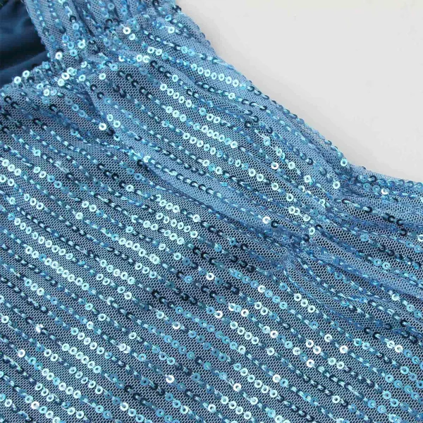 Women Off Shoulder Prom Dresses Elegant Sequin Solid Evening Party Dresses Ladies Luxury Wrap Split Sequined Maxi Formal Dress - Image 4