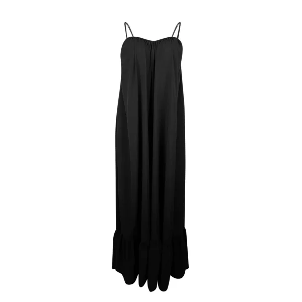 Spring Dress For Women Sexy Solid Strap Dress Pocket Loose Backless Big Swing Dresses Holiday Dresses For Women Wedding Guest - Image 5